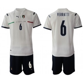 Italia Marco Verratti 6 Bambino Maglia Trasferta 2021/2022 Manica Corta (+ Pantaloncini) 